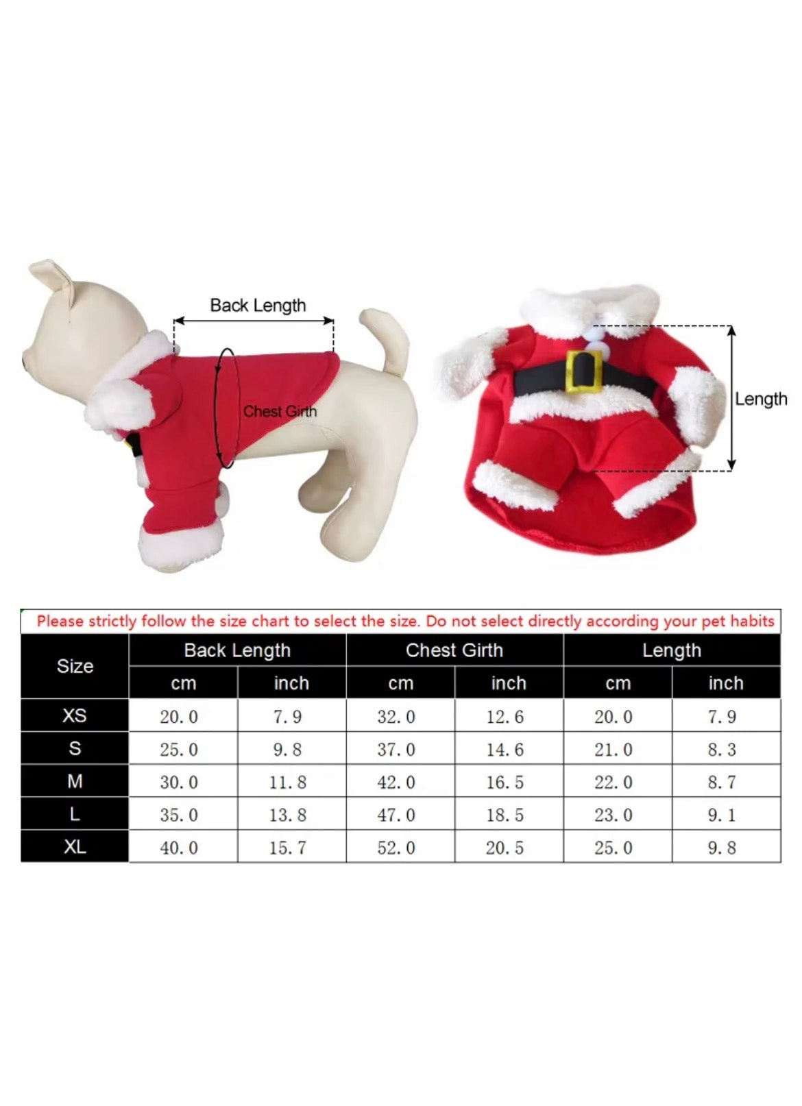 Santa Paws Dog Outfit